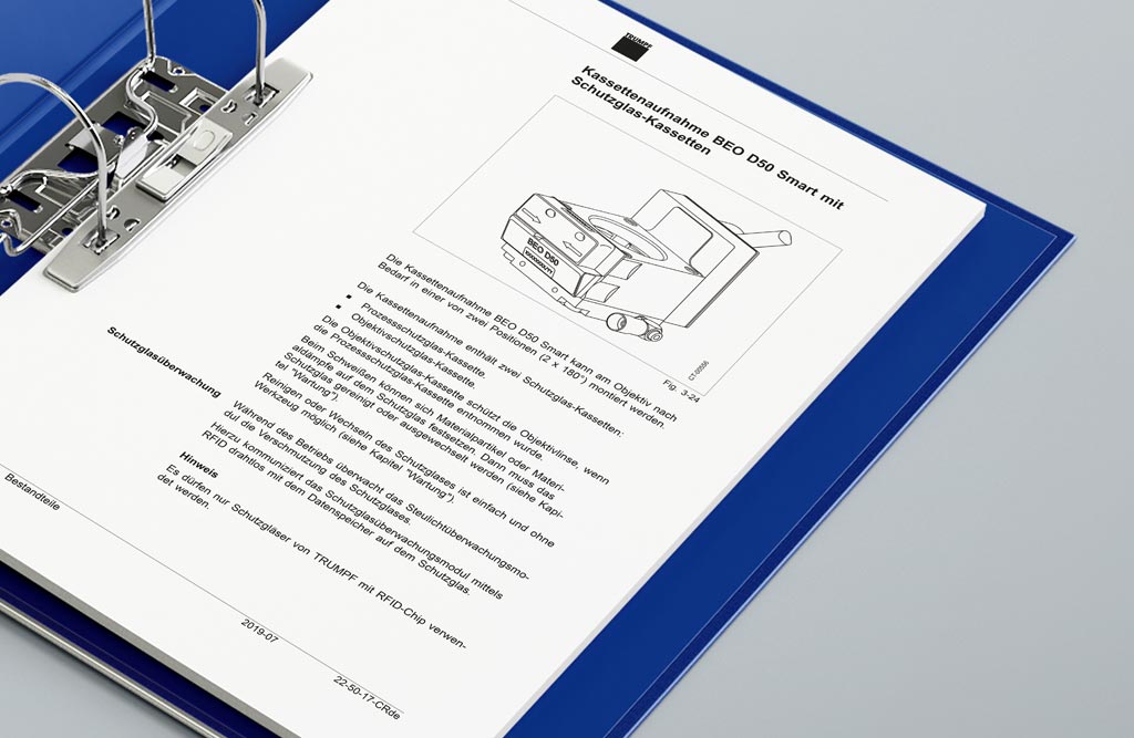 Technische Redaktion | Trumpf Laser Betriebsanleitung